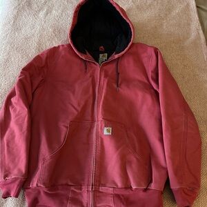 Carhartt Maroon Hooded Jacket